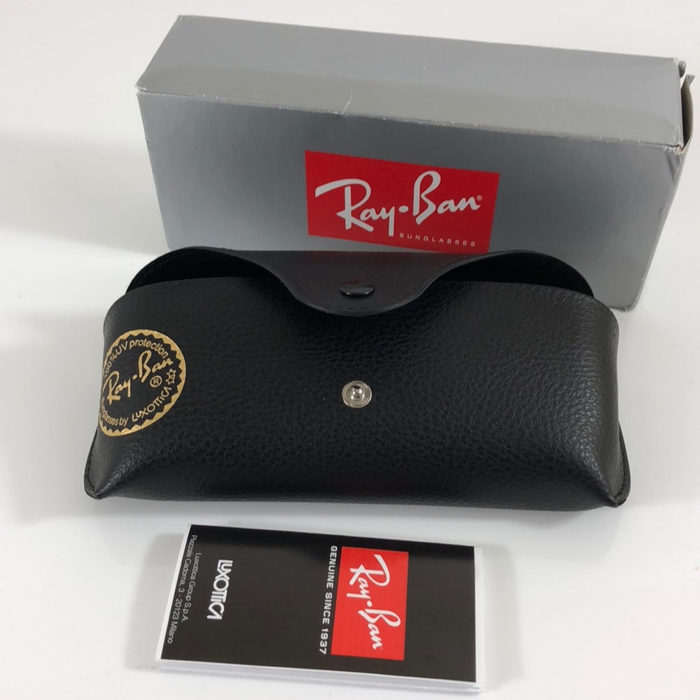 Ray ban case with box and book